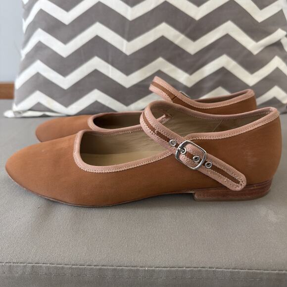 Caron Callahan Shoes - Caron Callahan Woman’s Cognac Brown Ellie Mary Jane Shoe Size 38.5 Made In Peru